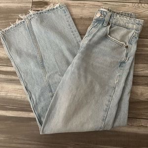 Light wash Zara straight leg jeans